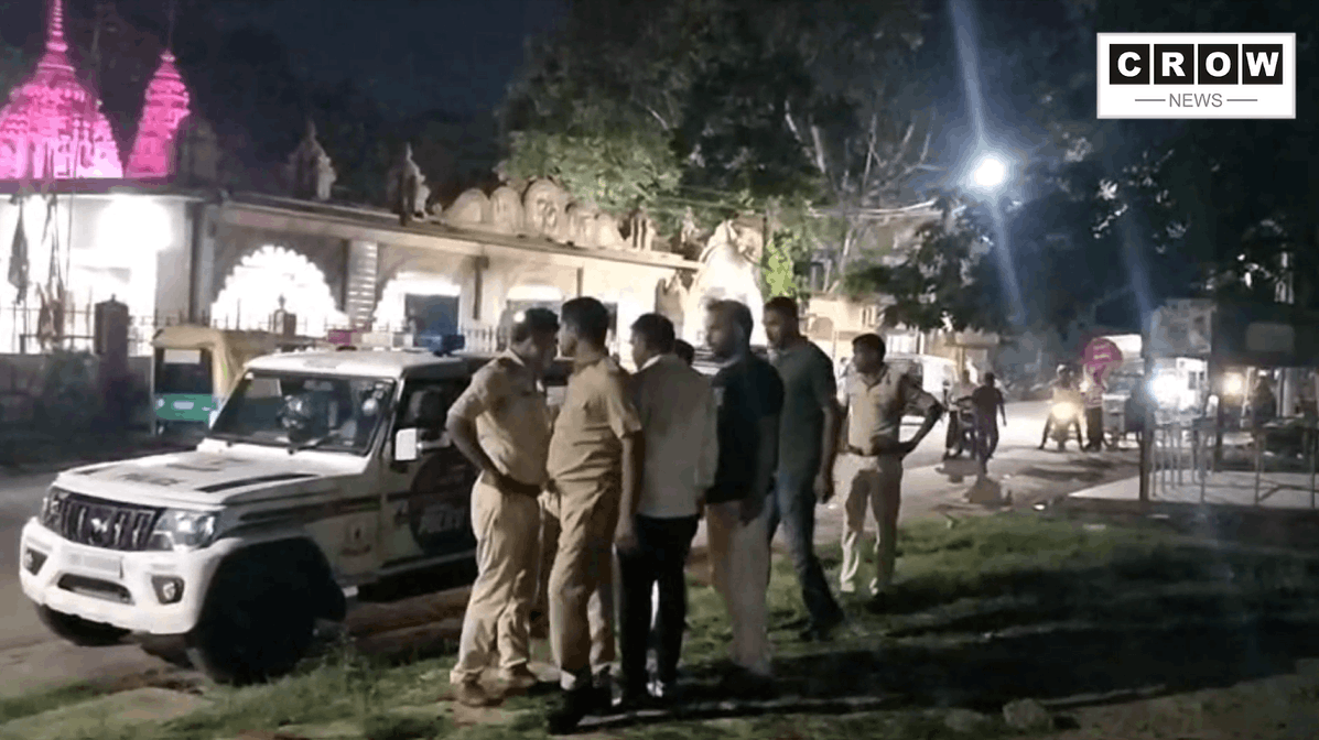 जमशेदपुर के सिदगोड़ा जेएपी परिसर के बाहर मुस्तैद पुलिस बल।