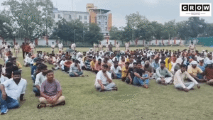 धनबाद पुलिस लाइन में दागी अपराधियों की सामूहिक परेड