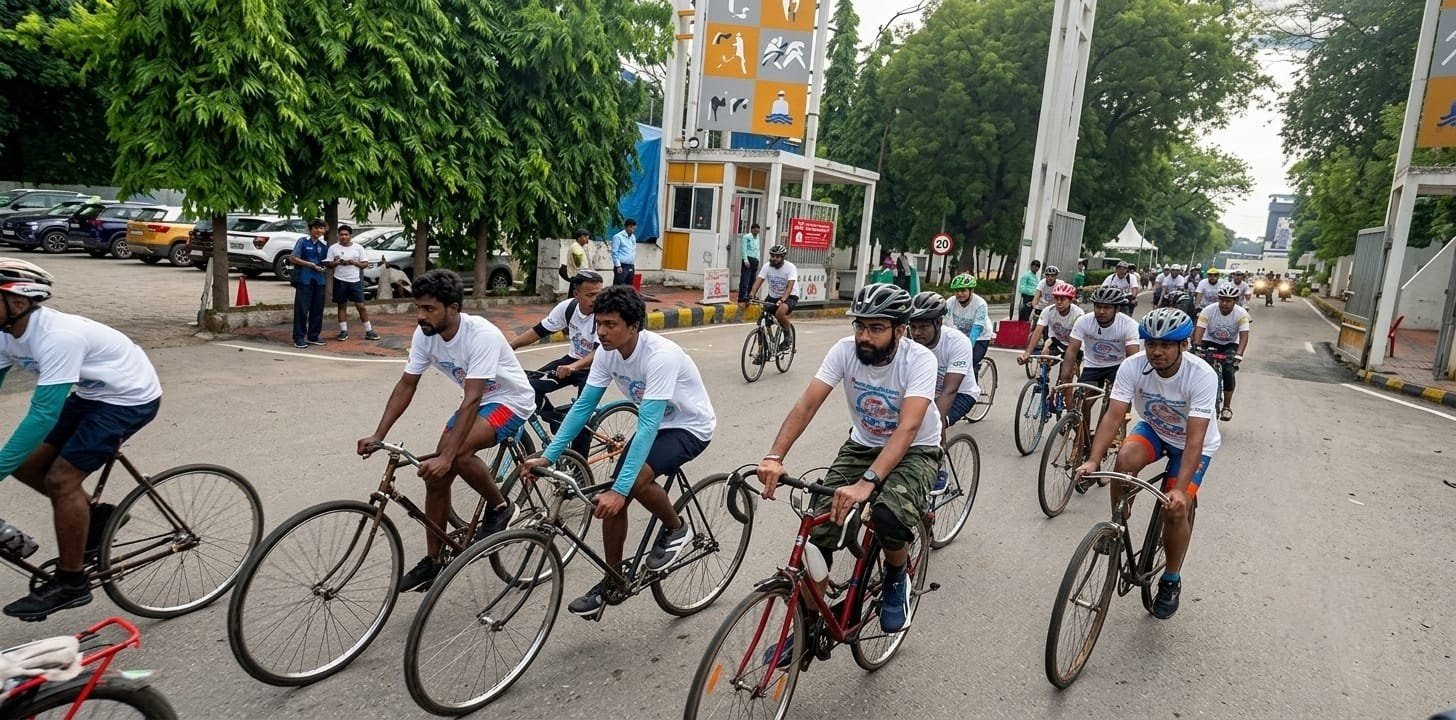 जमशेदपुर में एचआईवी जागरूकता के लिए आयोजित 22 किमी साइक्लोथोन