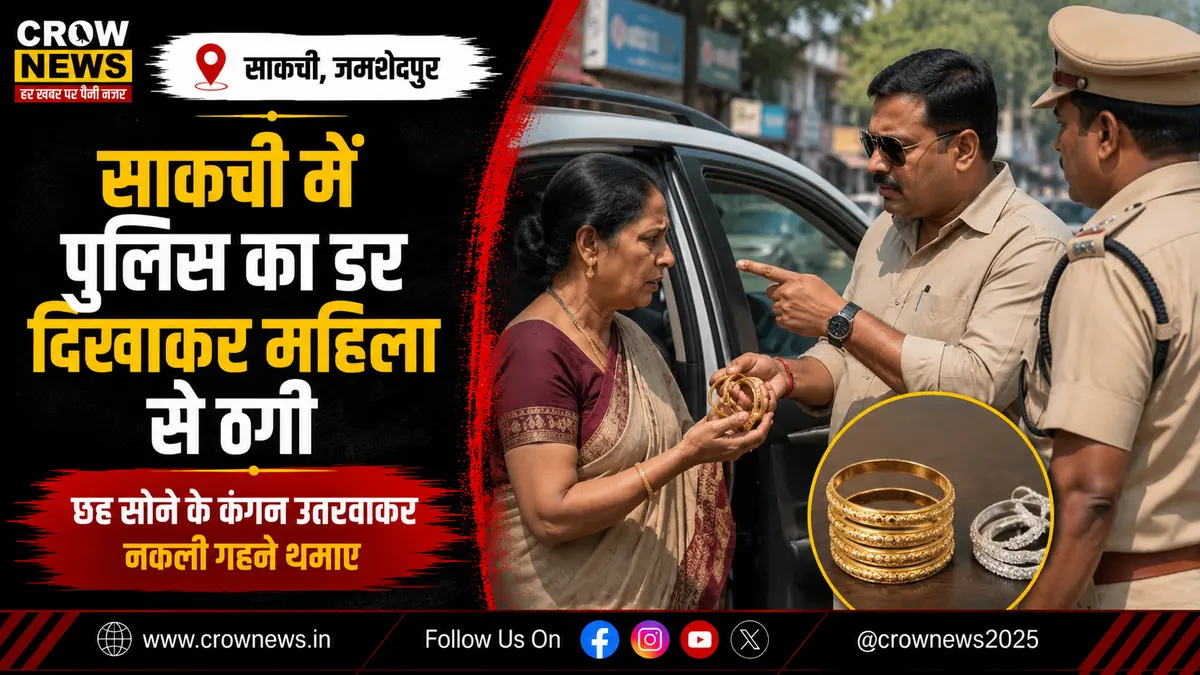 साकची में पुलिसकर्मी बनकर महिला से सोने के छह कंगन ठगने का मामला