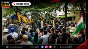 सिदगोड़ा जमीन विवाद में कार्रवाई के दौरान विवादित जमीन पर चला बुलडोजर