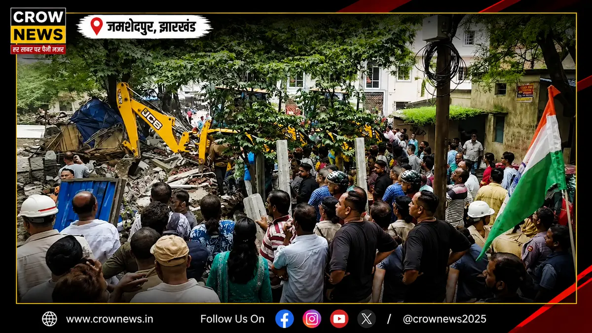 सिदगोड़ा जमीन विवाद में कार्रवाई के दौरान विवादित जमीन पर चला बुलडोजर